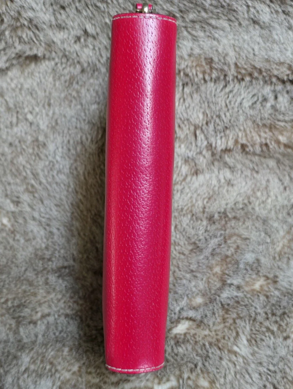 kate spade Leather Wellesley Personal Agenda Planner Cherry Red Zip Around RARE